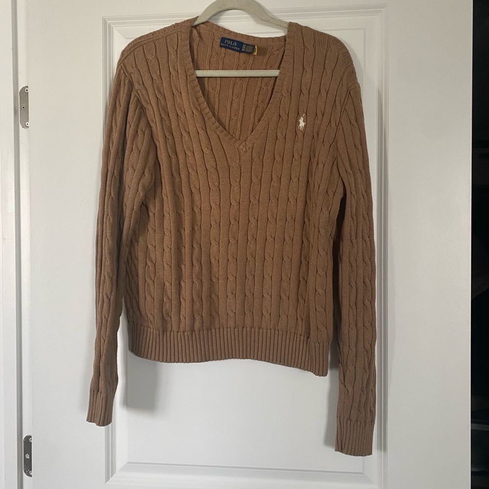 Ralph Lauren Camel Cable Knit Sweater
